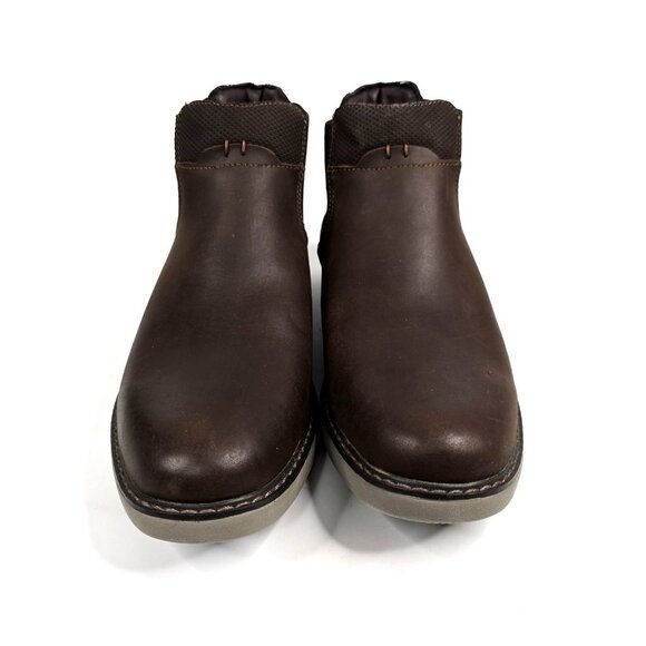 Nunn Bush Bayridge Flat Heel Chelsea Brown Leather Boots Men\'s Size 8.5